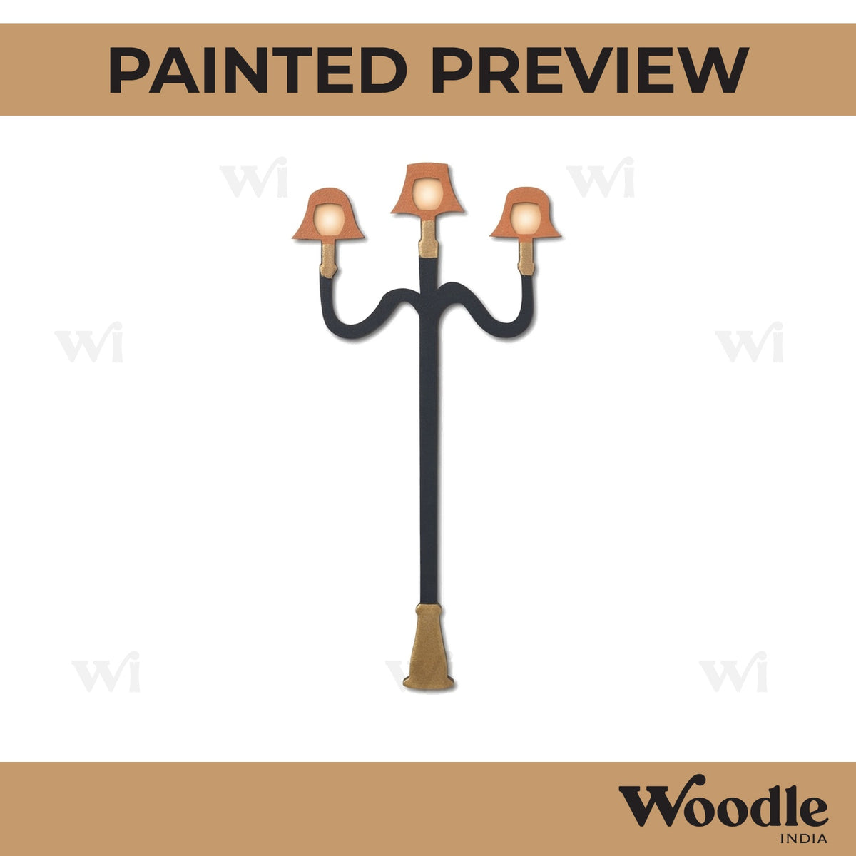 Street Lamp Light Cutout MDF Design 8