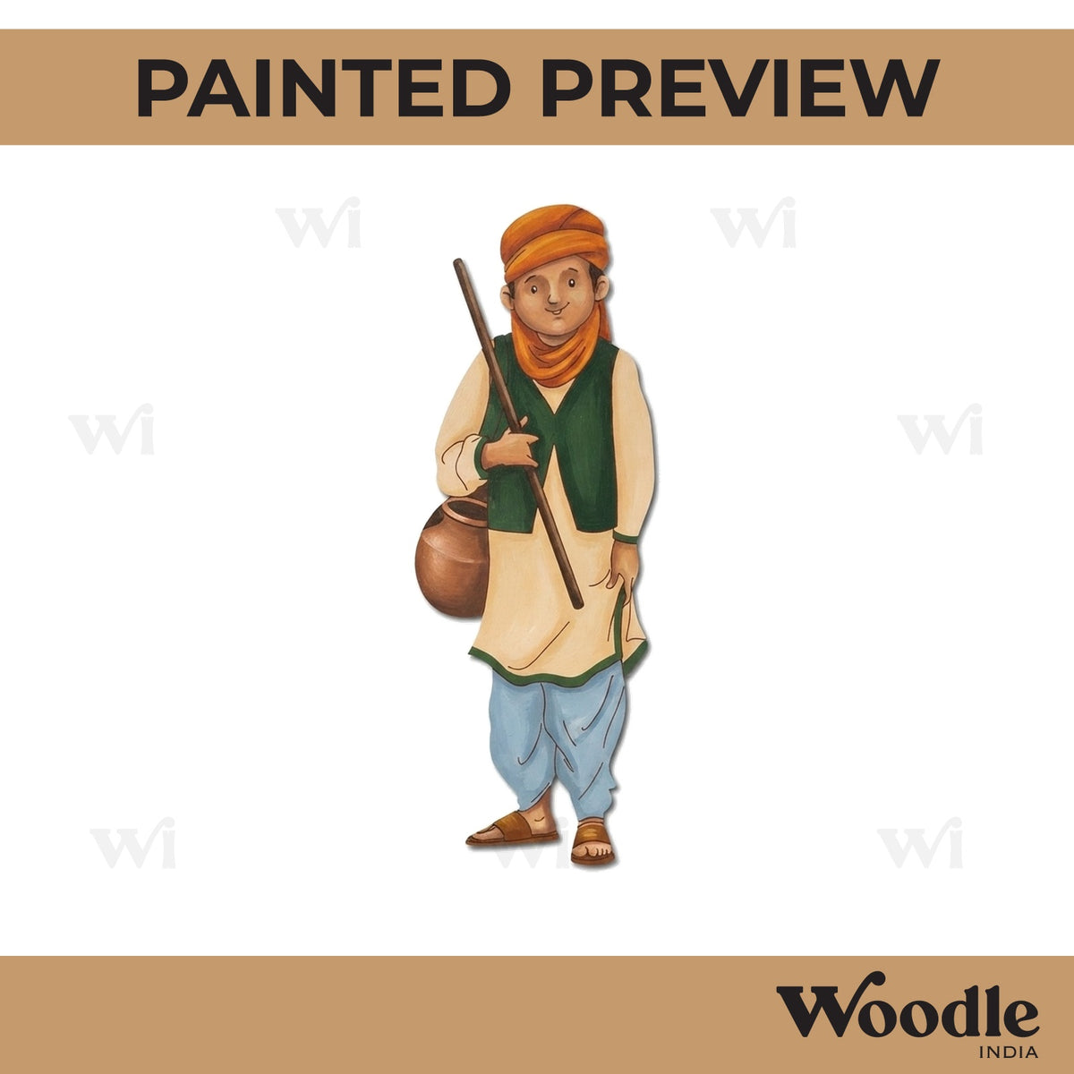 Street Vendor Kabuliwala Pre Marked MDF Design 1