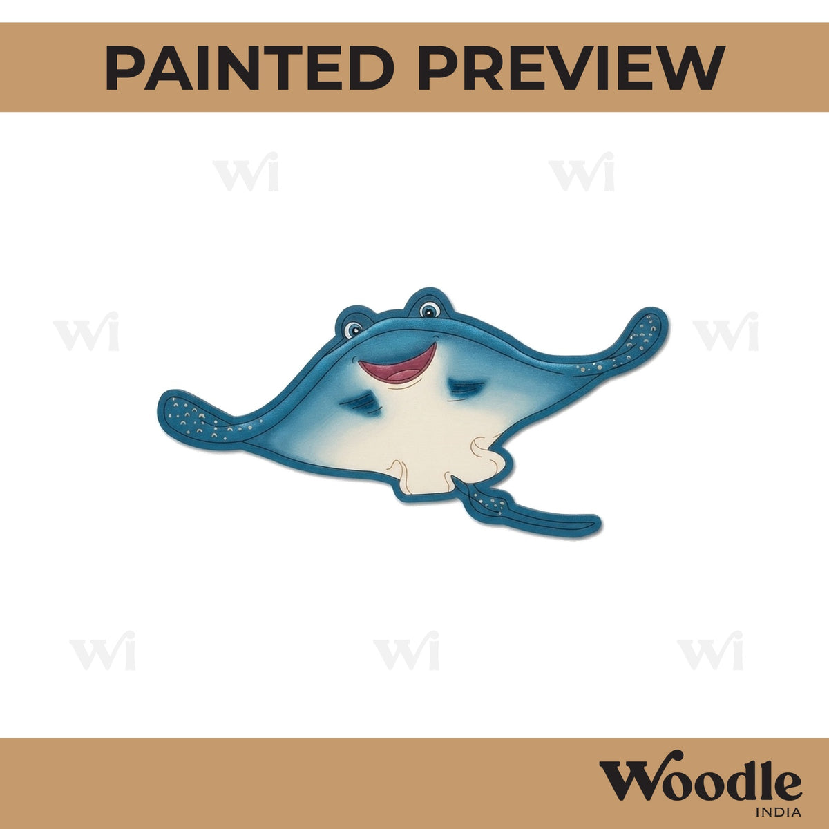 Stringray Finding Dory Cartoon Pre Marked MDF Design 1