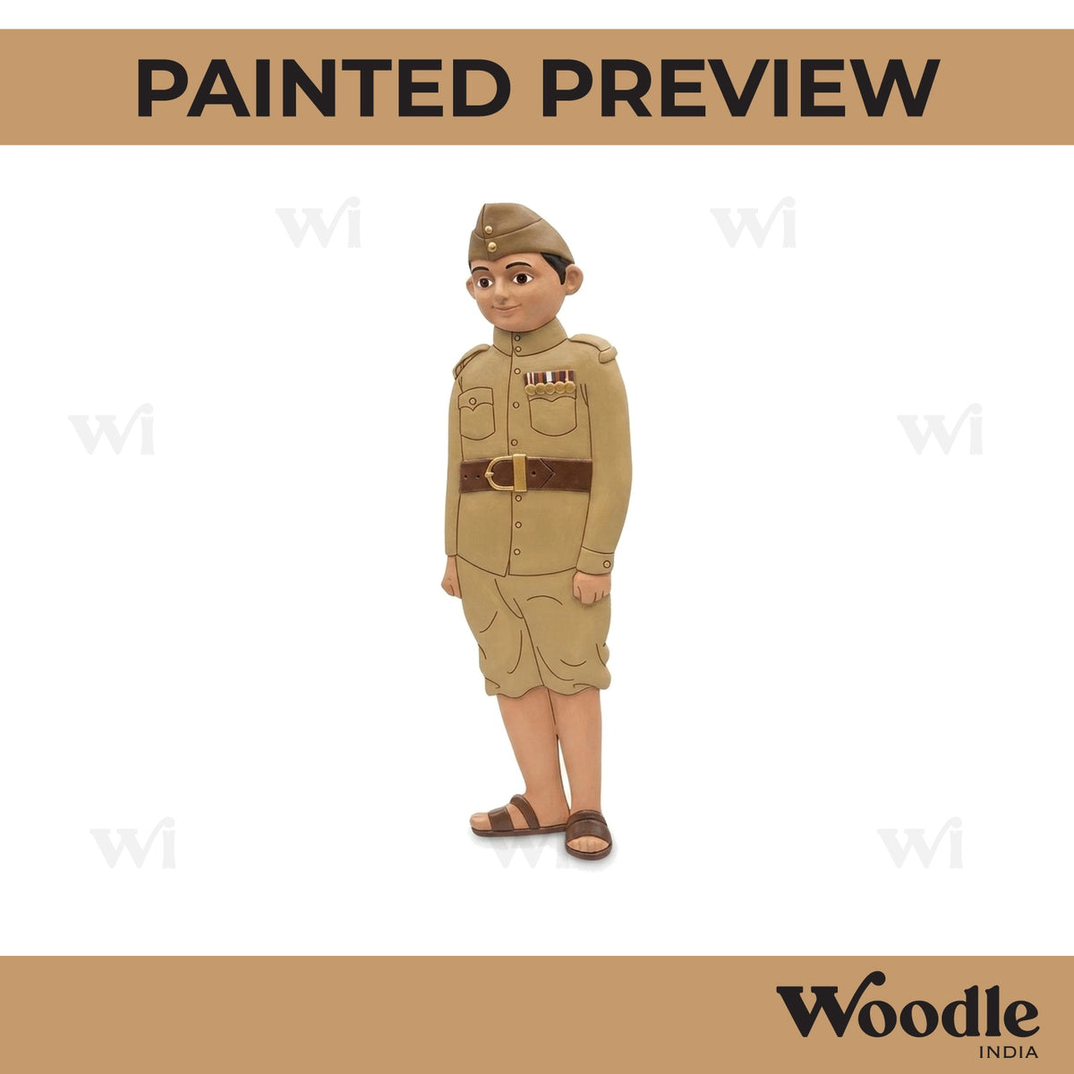 Subhas Chandra Bose Pre Marked MDF Design 1
