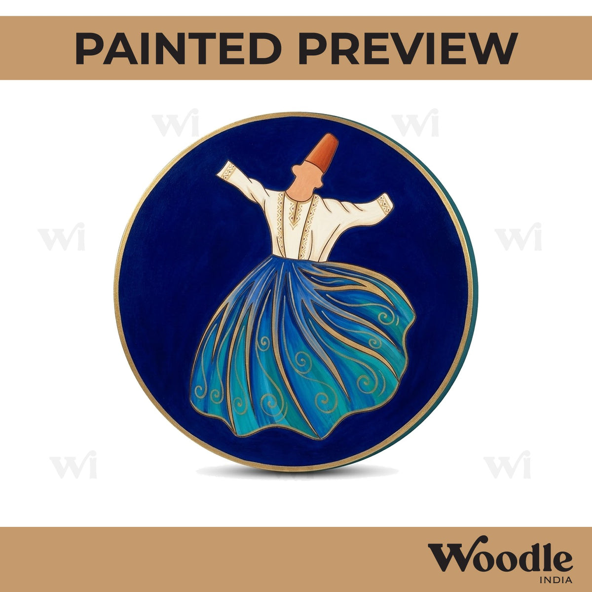 Sufism Pre Marked Round MDF Design 1