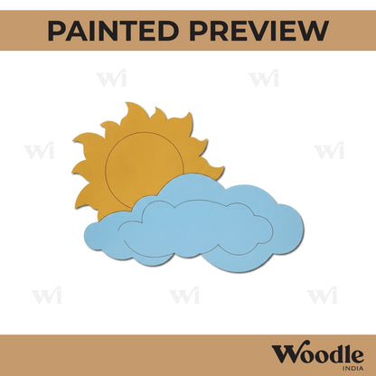 Sun And Cloud Pre Marked MDF Design 1