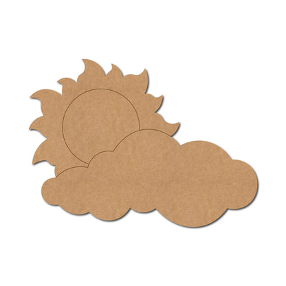 Sun And Cloud Pre Marked MDF Design 1