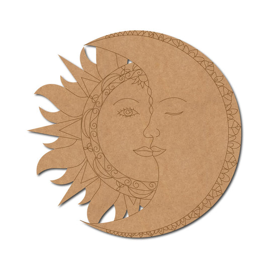 Sun And Moon Pre Marked MDF Design 1