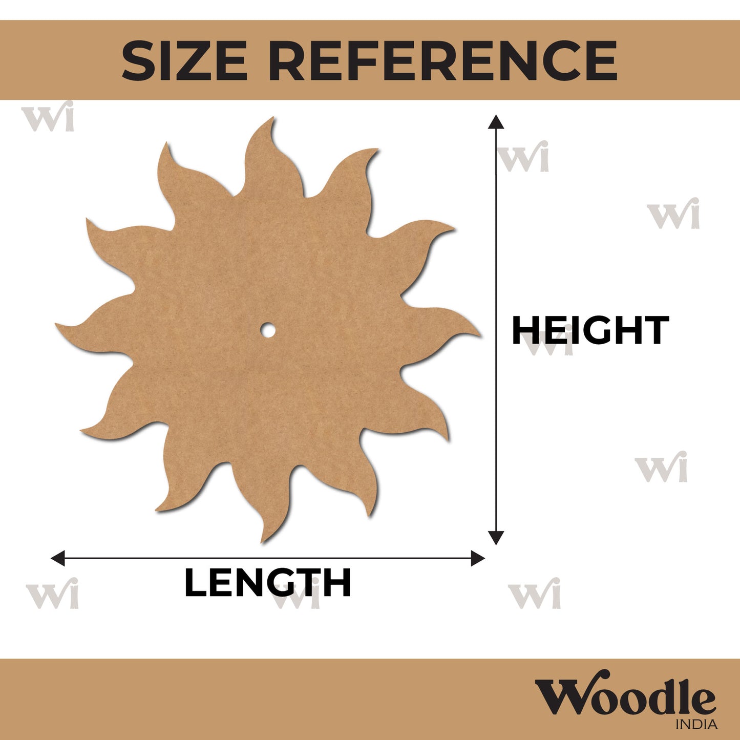 Sun Clock Base MDF Design 1