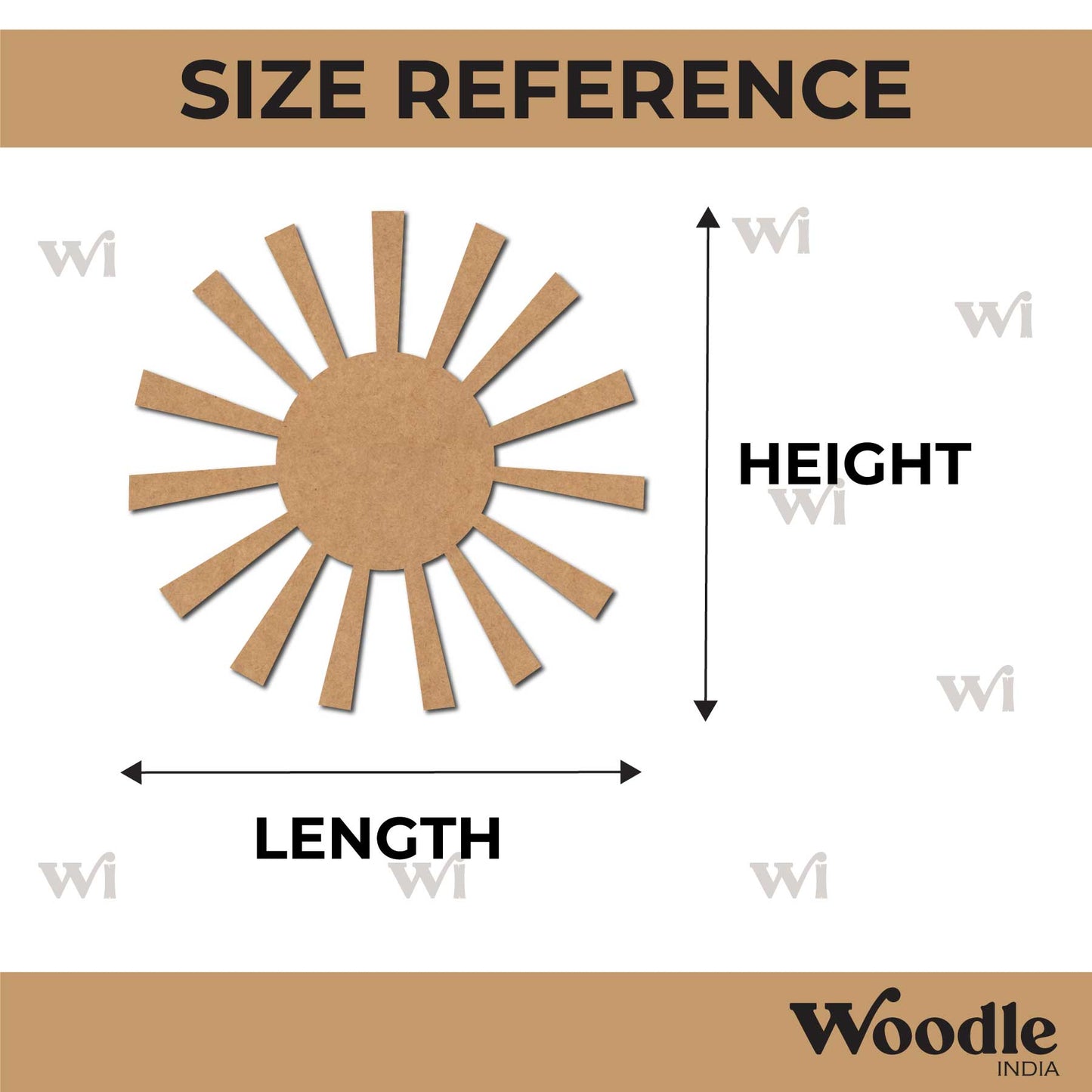 Sun Cutout MDF Design 2