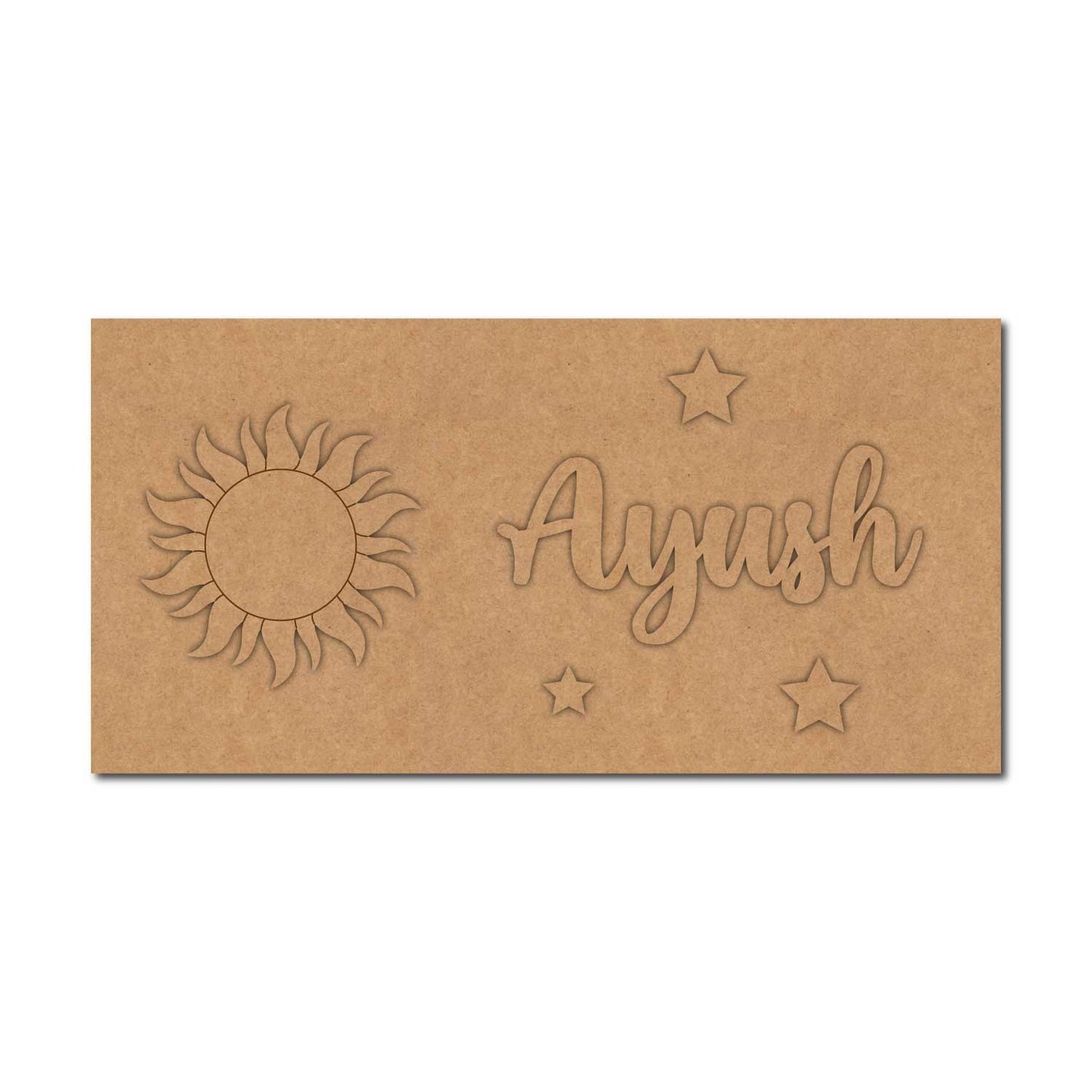 Sun Kids Nameplate MDF Design 1