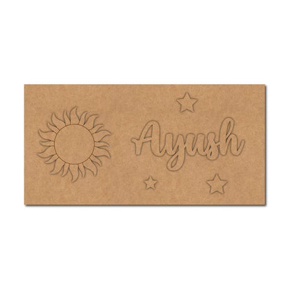 Sun Kids Nameplate MDF Design 1