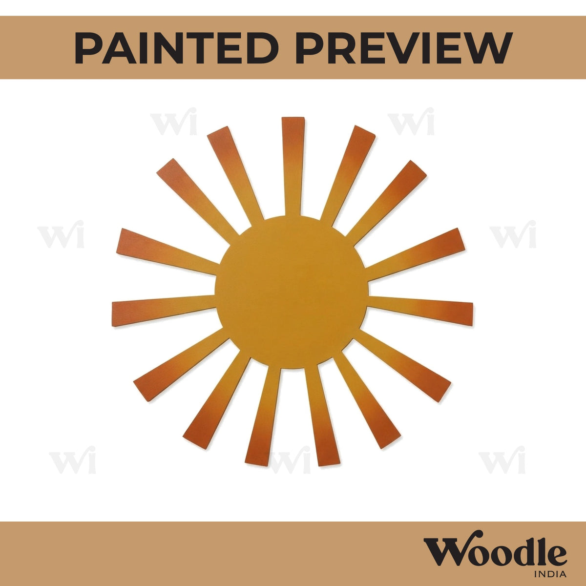 Sun Cutout MDF Design 2