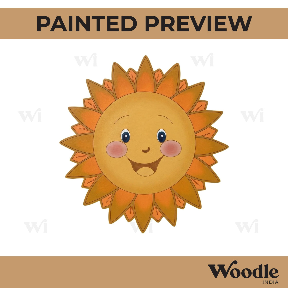 Sunflower Cartoon Pre Marked MDF Design 1