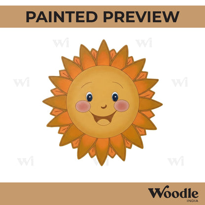 Sunflower Cartoon Pre Marked MDF Design 1