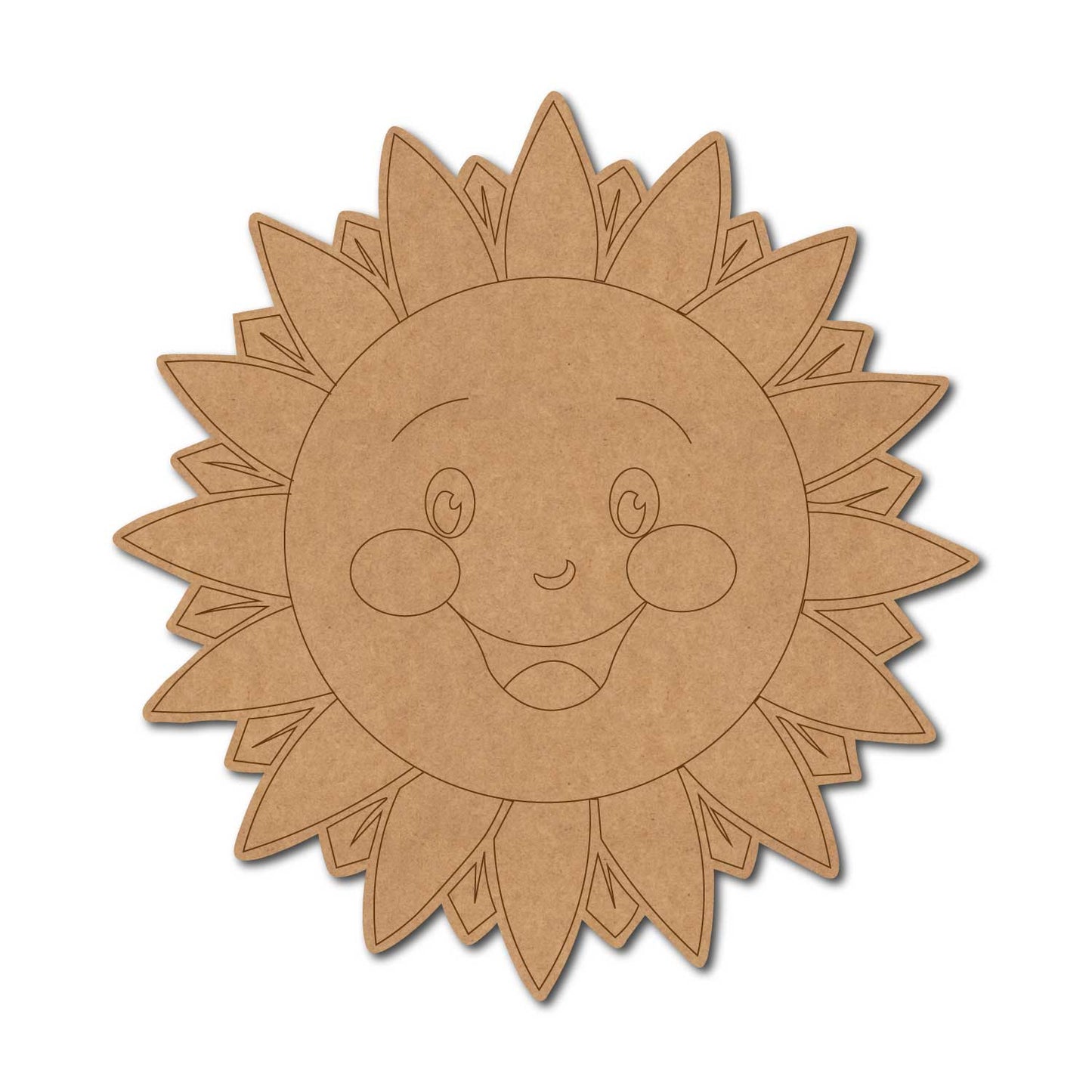 Sunflower Cartoon Pre Marked MDF Design 1