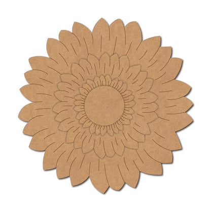 Sunflower Diya Tealight Holder Pre Marked MDF Design 1