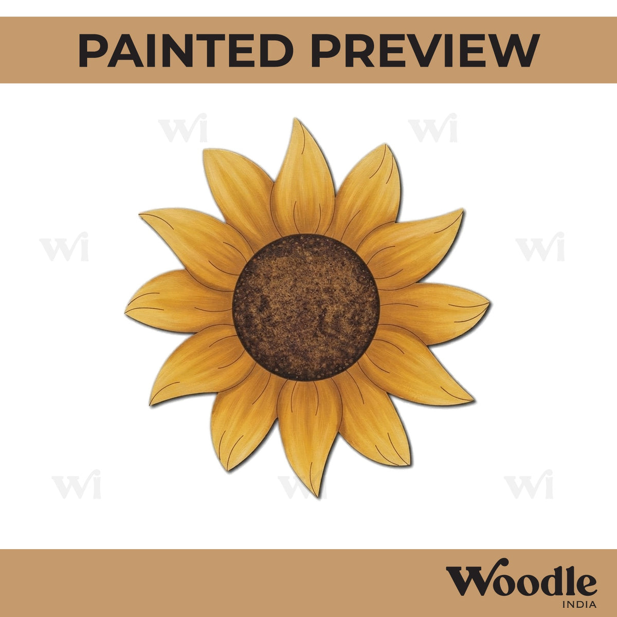 Sunflower Diya Tealight Holder Pre Marked MDF Design 2