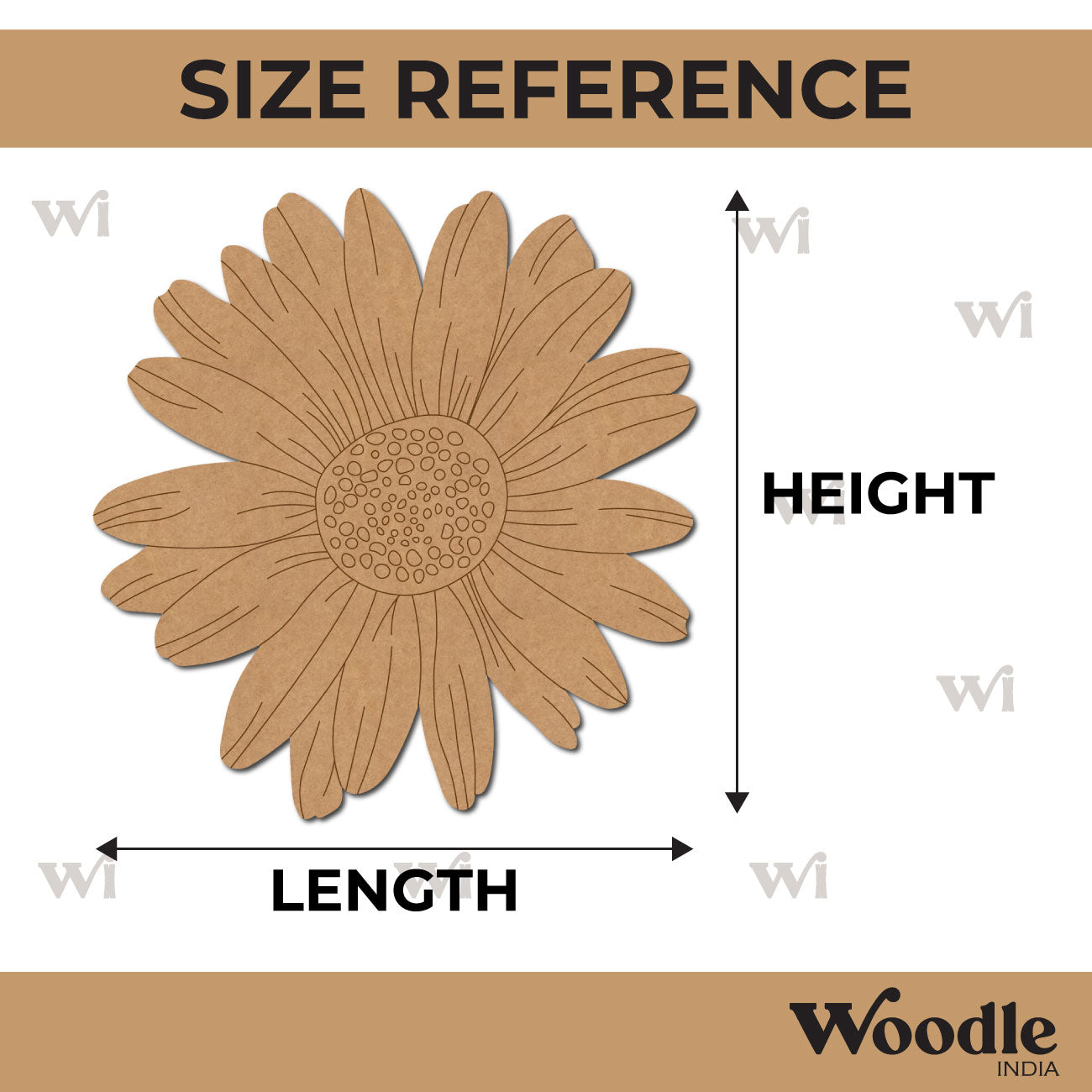 Sunflower Pre Marked MDF Design 3