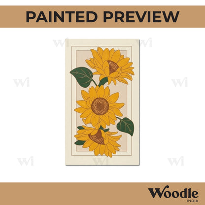 Sunflowers Pre Marked Base MDF Design 1
