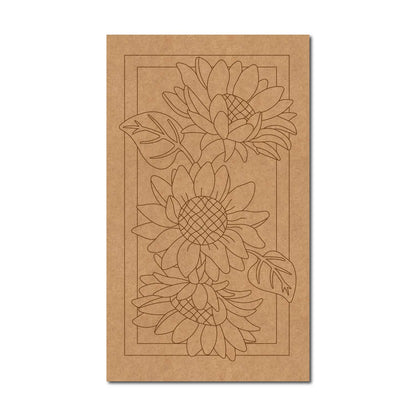 Sunflowers Pre Marked Base MDF Design 1