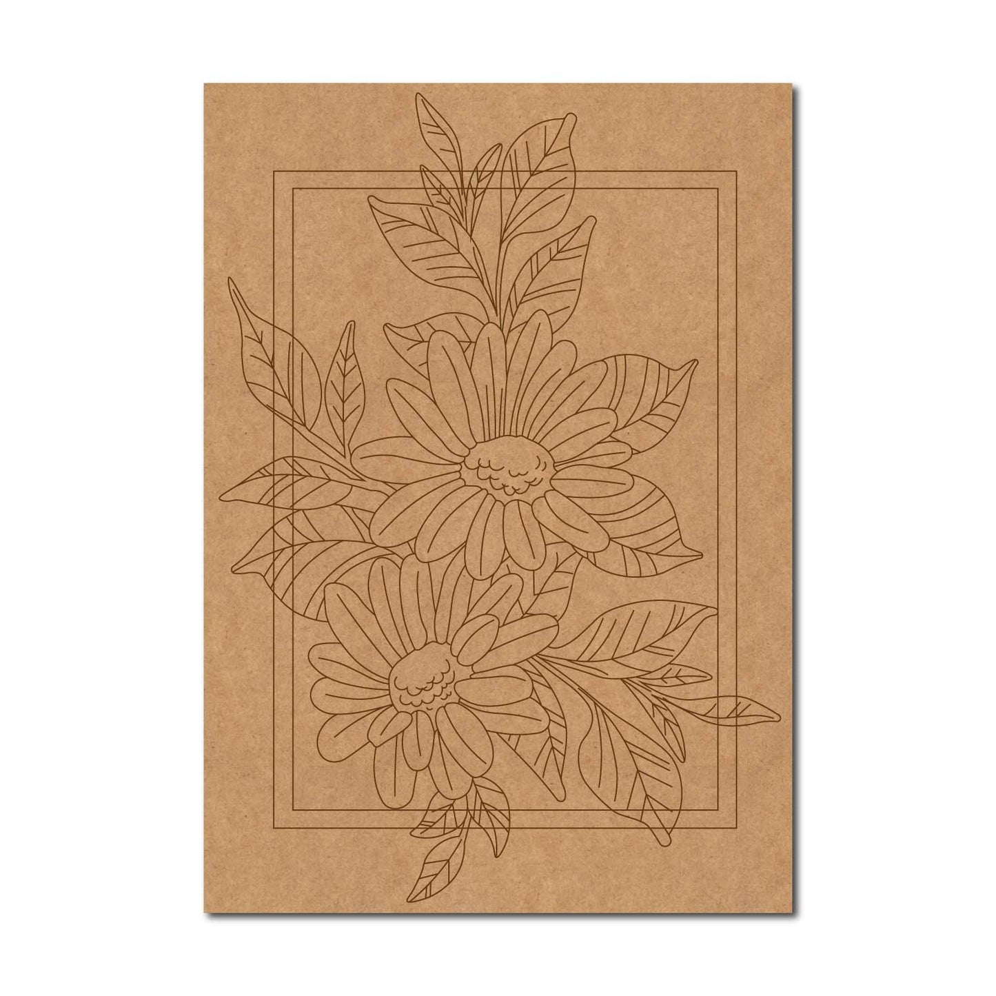 Sunflowers Pre Marked Base MDF Design 2