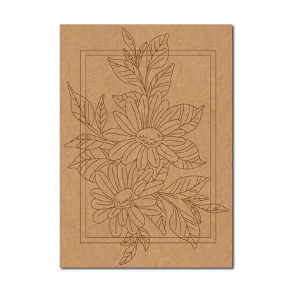 Sunflowers Pre Marked Base MDF Design 2