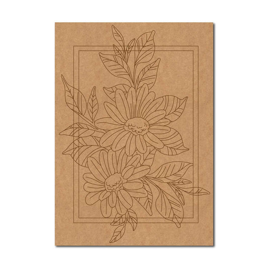 Sunflowers Pre Marked Base MDF Design 2