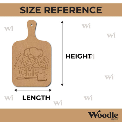 Super Chef Pre Marked Chopping Board MDF Design 1