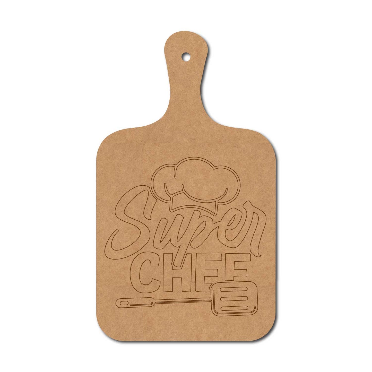 Super Chef Pre Marked Chopping Board MDF Design 1