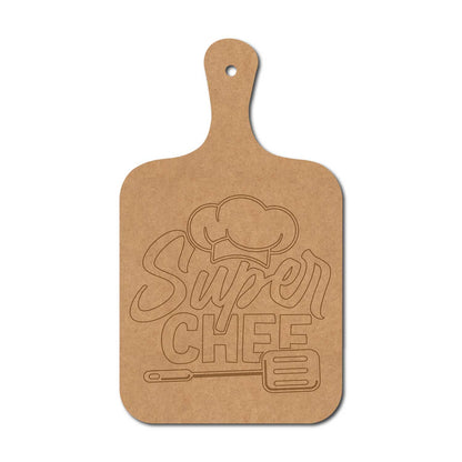 Super Chef Pre Marked Chopping Board MDF Design 1