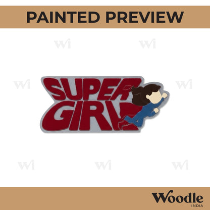 Super Girl Pre Marked Base MDF Design 1