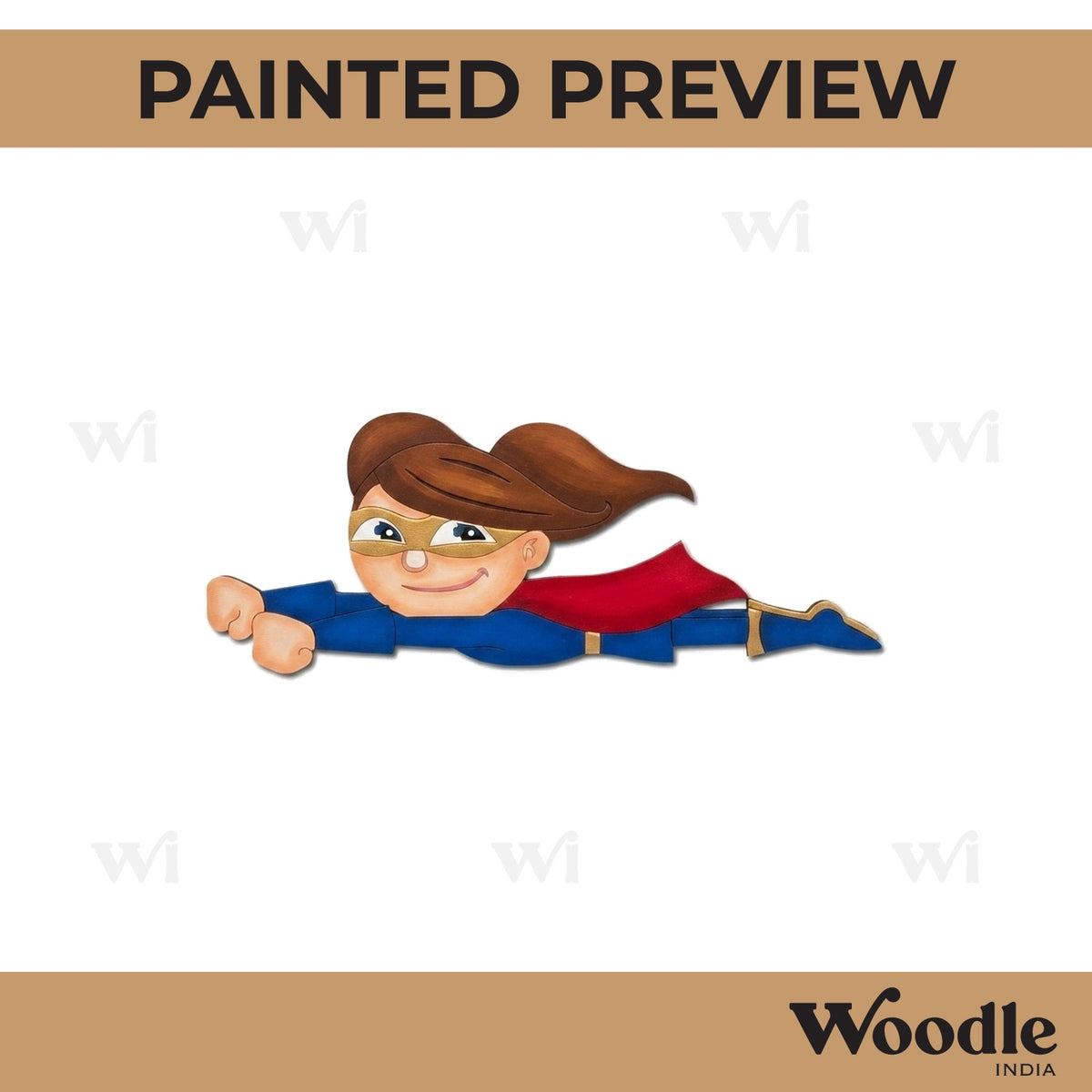 Super Kids Girl Pre Marked MDF Design 1