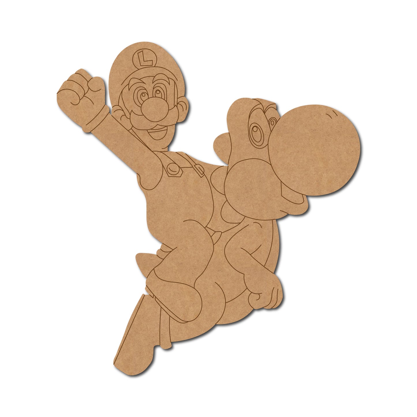 Super Mario Yoshi Pre Marked MDF Design 1