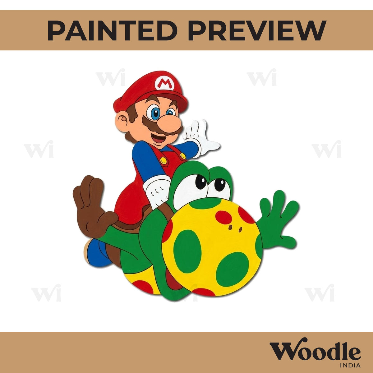 Super Mario Yoshi Pre Marked MDF Design 2