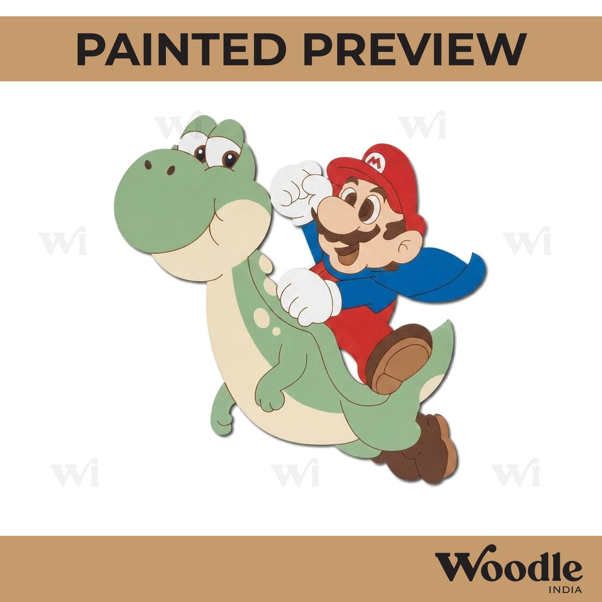 Super Mario Yoshi Pre Marked MDF Design 3