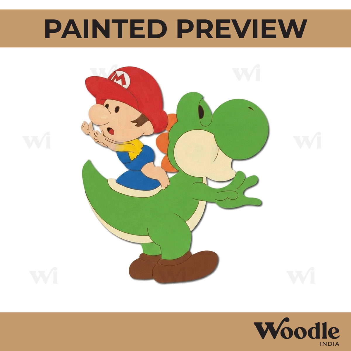 Super Mario Yoshi Pre Marked MDF Design 4
