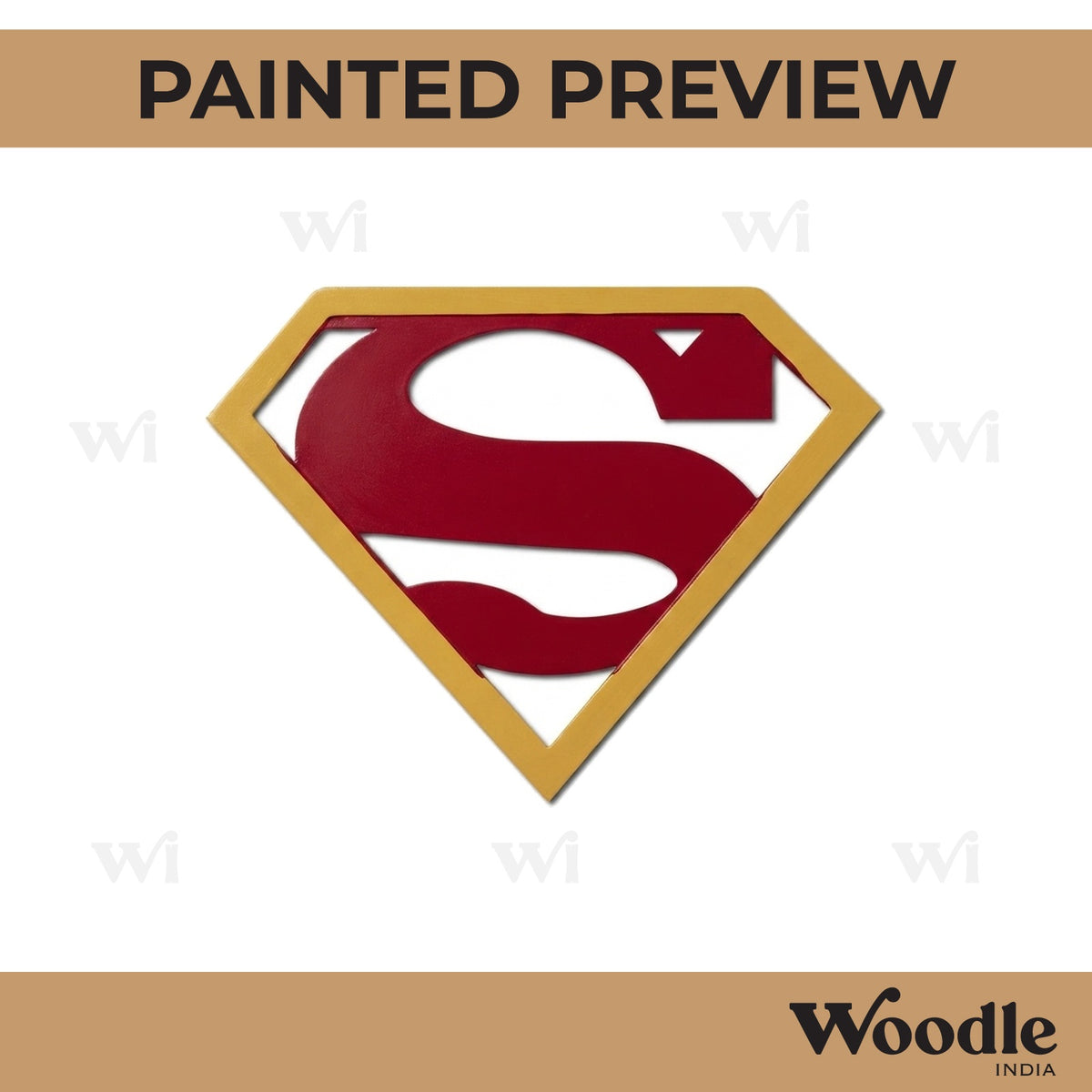 Superman Logo DC Cutout MDF Design 1