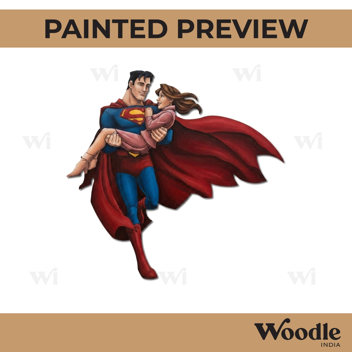 Superman With Lois Lane Pre Marked MDF Design 1