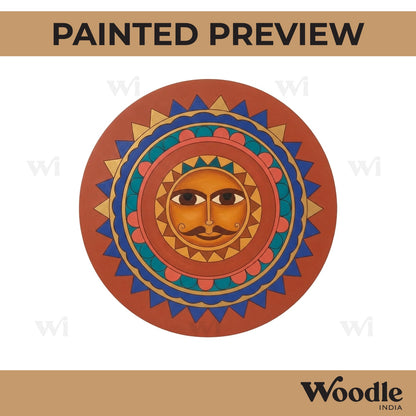 Suryadev Mandala Pre Marked Round MDF Design 1