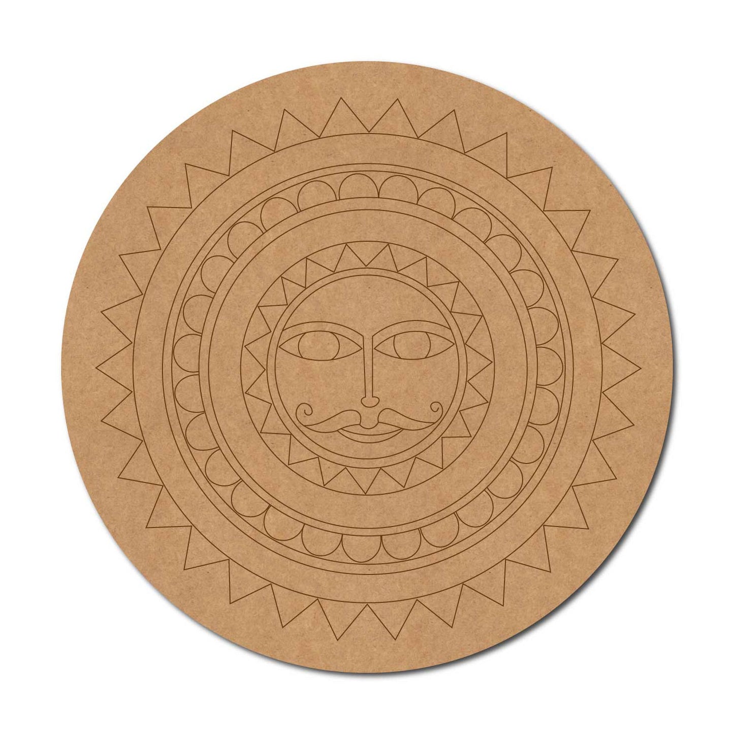 Suryadev Mandala Pre Marked Round MDF Design 1