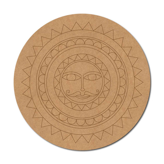 Suryadev Mandala Pre Marked Round MDF Design 1
