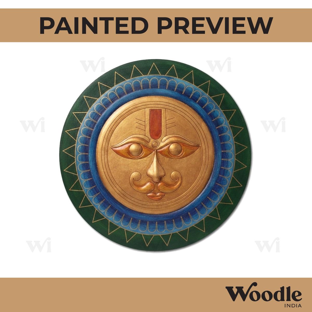 Suryadev Mandala Pre Marked Round MDF Design 2