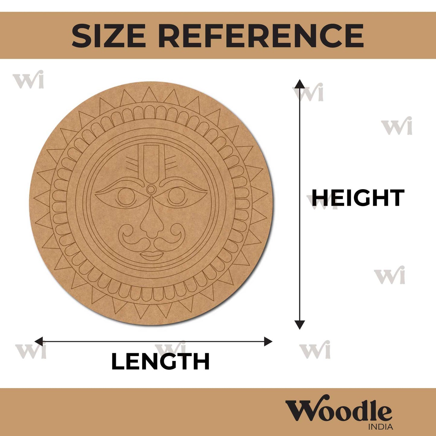Suryadev Mandala Pre Marked Round MDF Design 2
