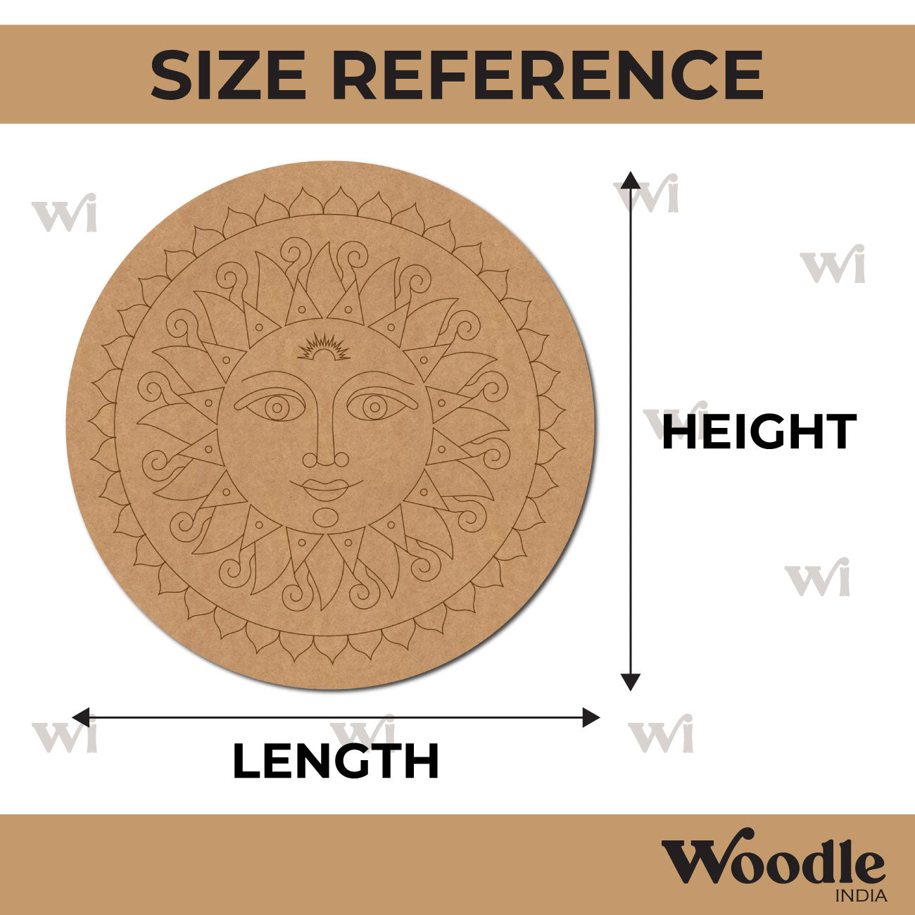 Suryadev Pre Marked Round MDF Design 1