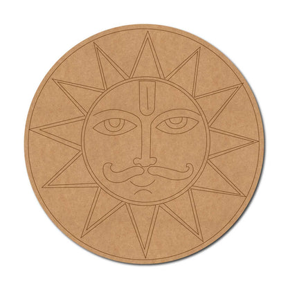 Suryadev Pre Marked Round MDF Design 3