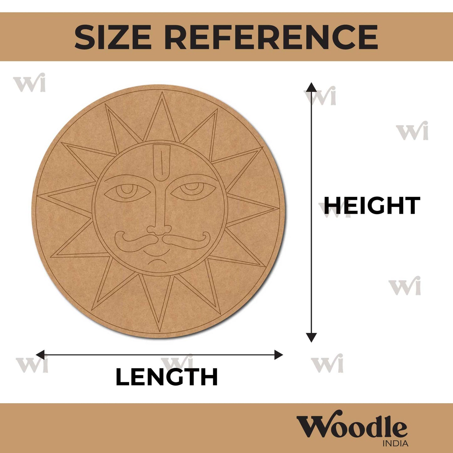Suryadev Pre Marked Round MDF Design 3