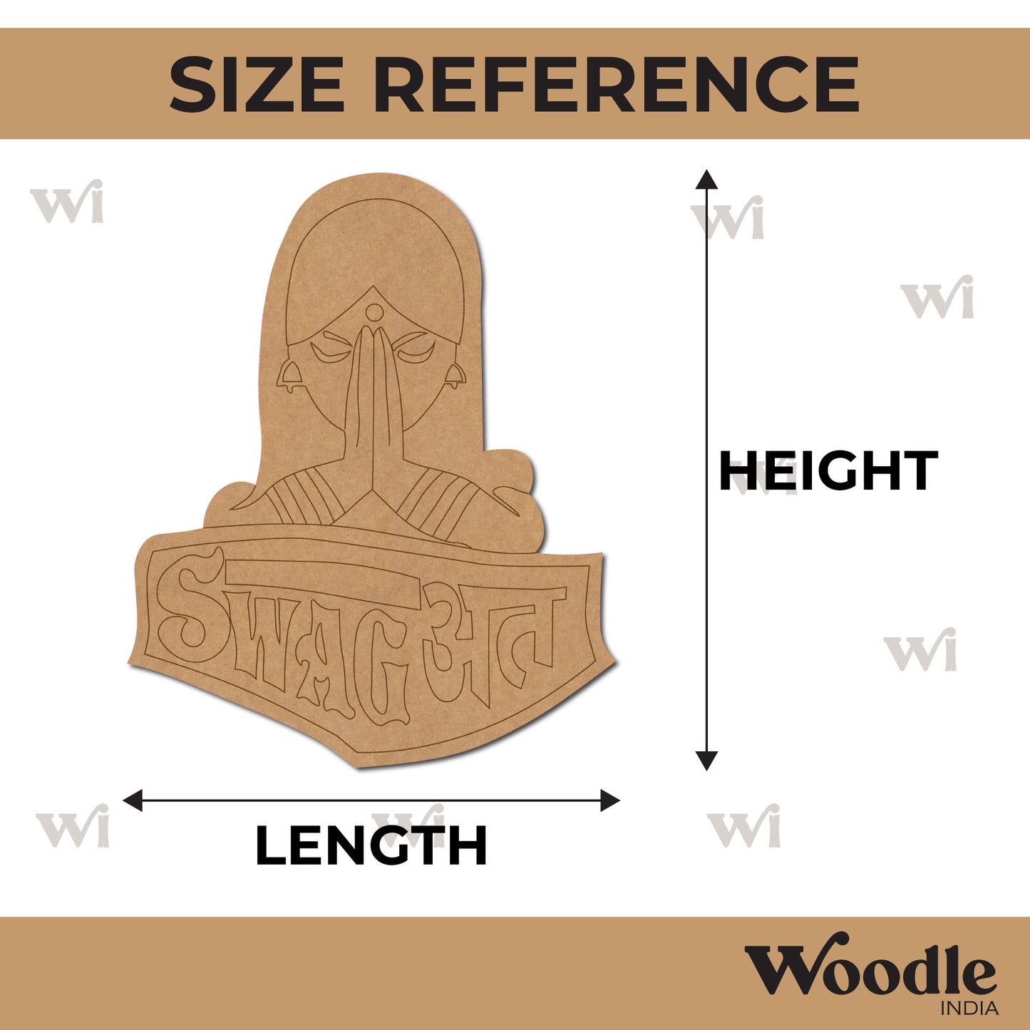 Swagat Woman Pre Marked MDF Design 1