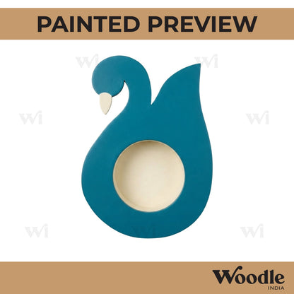 Swan Diya Tealight Holder MDF Design 1