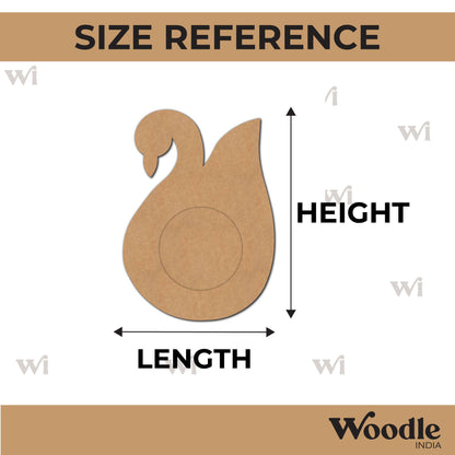 Swan Diya Tealight Holder MDF Design 1