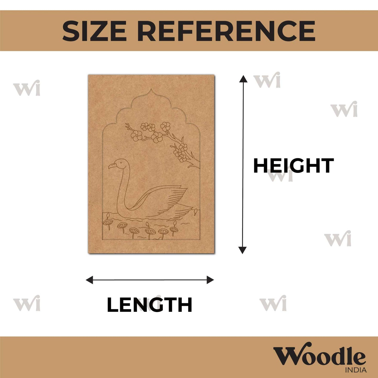 Swan Jharokha Pre Marked MDF Design 1