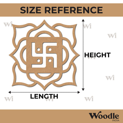 Swastik Base Cutout MDF Design 1