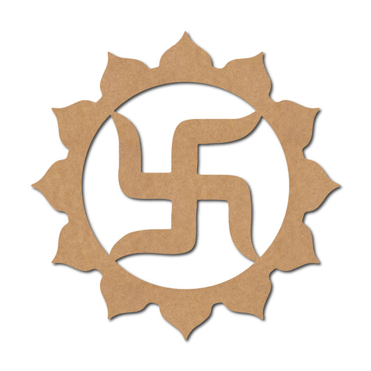 Swastik Base Cutout MDF Design 2