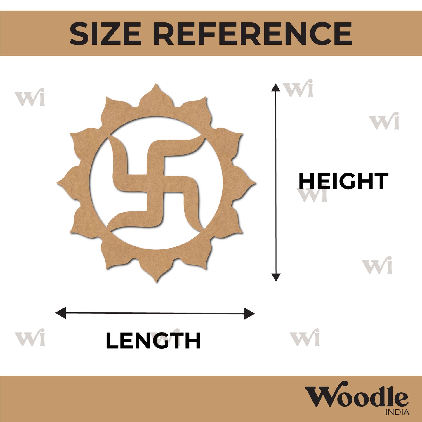 Swastik Base Cutout MDF Design 2